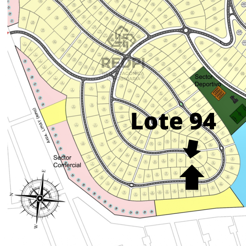 Lote vista panoramica lago Nahuel Huapi y Cordillera en Barrio Privado Barrancas de Dina Huapi L.94 venta a 15 km de Bariloche.