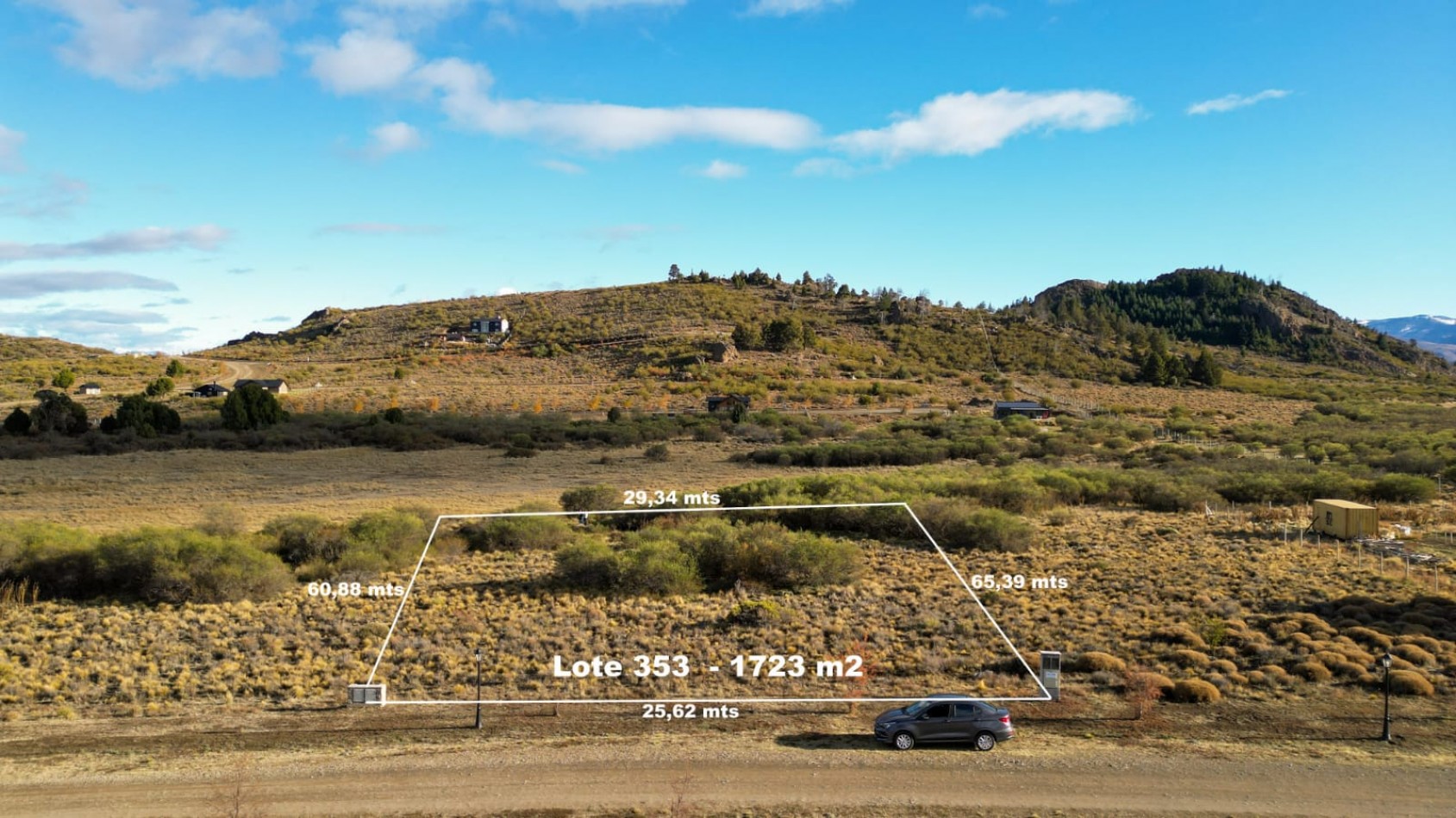 Barrancas de Dina Huapi lote 353 barrio privado a 15 km de Bariloche vigilancia plano vistas amenities tenis SUM