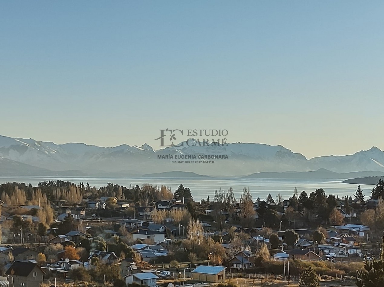 Lote vista panoramica lago Nahuel Huapi y Cordillera en Barrio Privado Barrancas de Dina Huapi L.94 venta a 15 km de Bariloche.