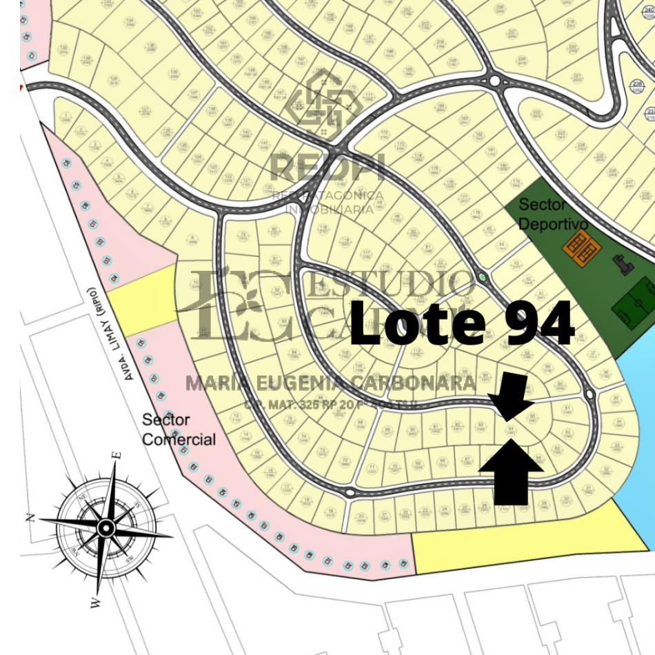 Lote vista panoramica lago Nahuel Huapi y Cordillera en Barrio Privado Barrancas de Dina Huapi L.94 venta a 15 km de Bariloche.