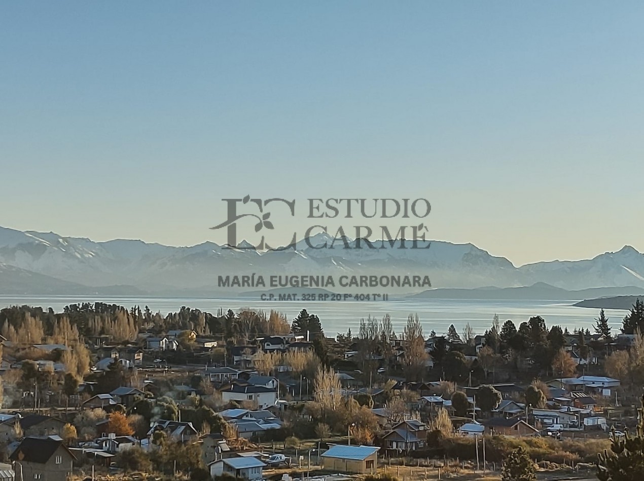 Lote vista panoramica lago Nahuel Huapi y Cordillera en Barrio Privado Barrancas de Dina Huapi L.94 venta a 15 km de Bariloche.