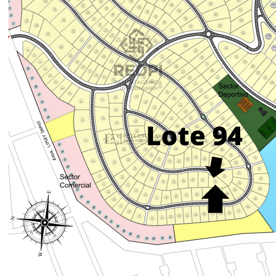 Lote vista panoramica lago Nahuel Huapi y Cordillera en Barrio Privado Barrancas de Dina Huapi L.94 venta a 15 km de Bariloche.