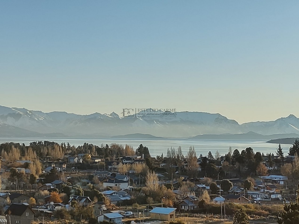 Lote vista panoramica lago Nahuel Huapi y Cordillera en Barrio Privado Barrancas de Dina Huapi L.94 venta a 15 km de Bariloche.