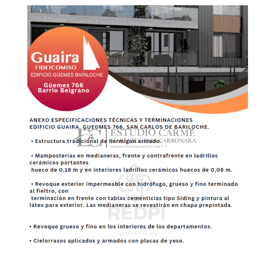 En pozo anticipo U$S 78.250 mas cuotas B° Belgrano Bariloche apto turismo y profesional entrega marzo 2026 oportunidad de inversio piso 1° "C"
