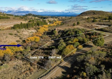 Barrancas de Dina Huapi  barrio privado a 15 km de Bariloche lote 378 vigilancia plano vistas amenities tenis SUM